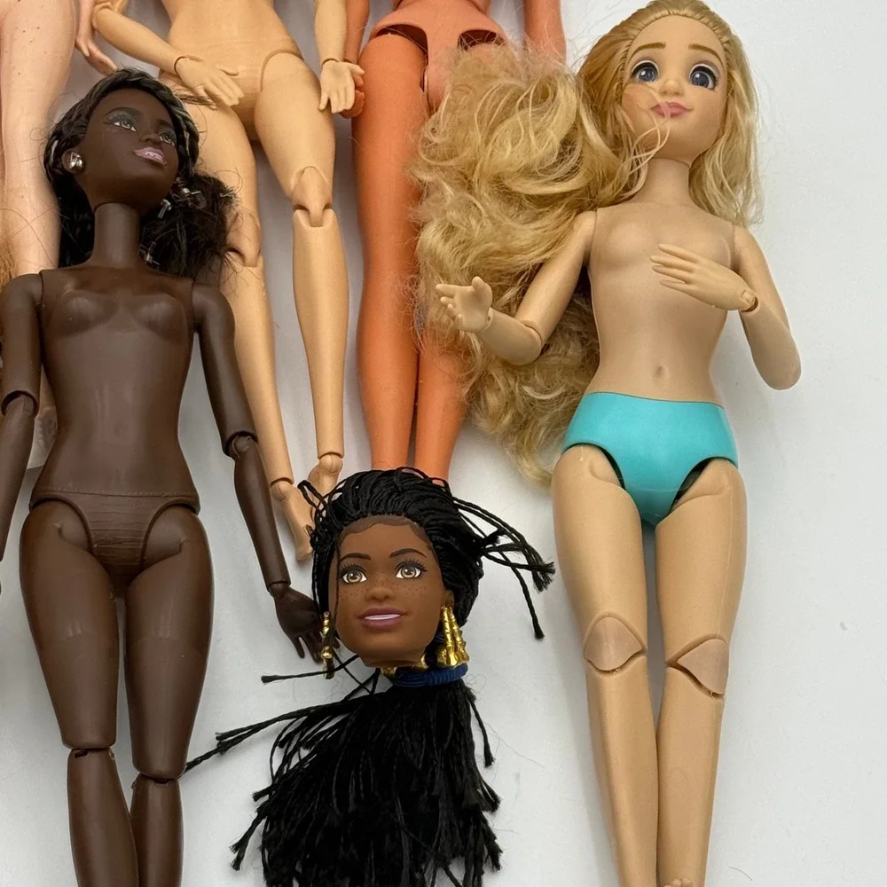 Barbie Doll Lot 11pc Nude Bodies Parts for OOAK Customizing Made to Move Disney